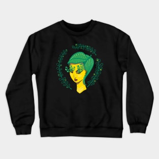 Hello Spring Green Witch Mother Nature Crewneck Sweatshirt